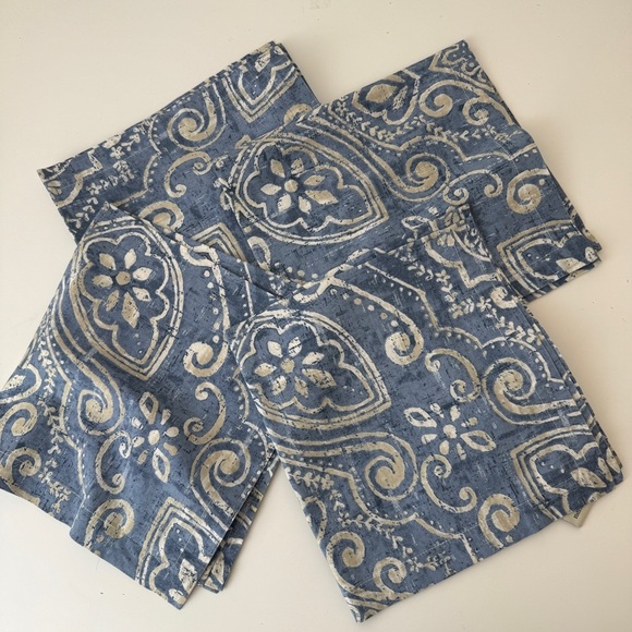 Pottery Barn Home Set of 8 Salma Batik Cotton Napkins Cloth Cotton India - Picture 5 of 7